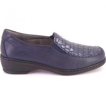 NOTTON 2461 Mocasines de mujer azul PIEL 623