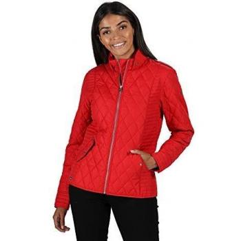Regatta Carita - Chaqueta Acolchada, con Aislamiento, Completamente Forrada E Impermeable, con Aberturas En La Parte Posterior Baffled/Quilted Jackets, Mujer, True Red, 12