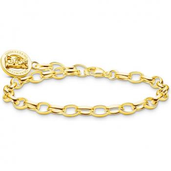 Thomas Sabo Gold-Plated Charm Bracelet with HARIBO Gold Bear Logo Ring