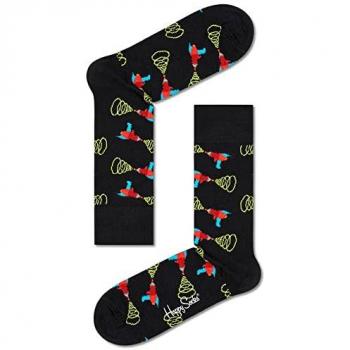 Calcetines Lazer Quest Happy Socks - Amarillo, Naranja, Rojo, Rojo Oscuro, Turquesa - Talla: 36-40 Unisex Adulto