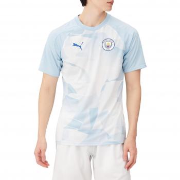 Puma Manchester City Pre-Match Jersey - Blue, Short Sleeve, 2023/2024 Season, Size Medium, Male