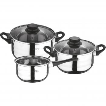 San Ignacio SG-8050 - Batería de Cocina, Acero Inoxidable, Plateado, 3 cuerpos