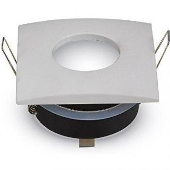 Aro de Empotrar Cuadrado Blanco IP44 GU10 V-Tac