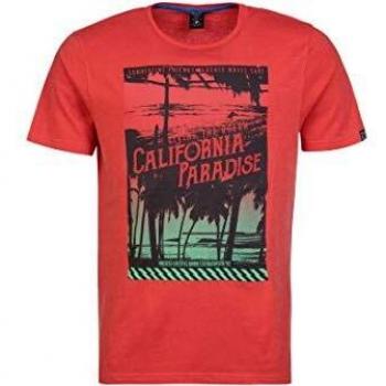 Protest Cadwell Camiseta, Hombre, Poppy Red, L
