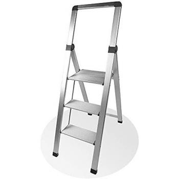 Escalera de 3 peldaños de aluminio extrafina Pro