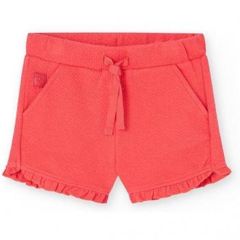 Short de bebé niña con relieve, bolsillos y volantes decorativos