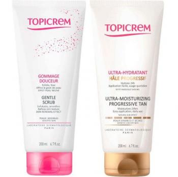 Topicrem Ultra-Hidratante Bronceado Progresivo 200ml + Exfoliante Corporal 200ml Pack Duo