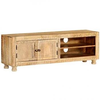 vidaXL Mueble para la TV Madera Mango Rugosa 118x30x40 cm Centro Multiimedia