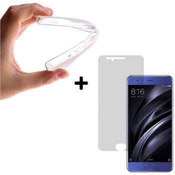 BeCool® - {Magic Pack} Funda Carcasa Gel FLexible TPU transparente para Xiaomi Mi6 + Protector de Pantalla Cristal Vidrio Templado Premium.