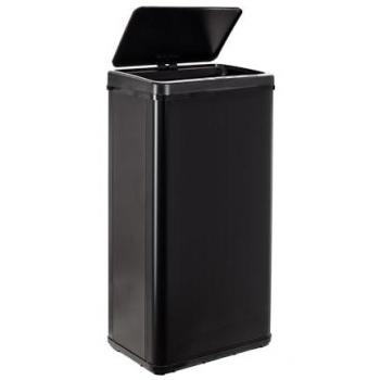 Cubo de Basura Inteligente Wellhome Sin Patas 60L - Apertura Automática y Contacto Manual - Color Negro - Dimensiones: 35,5x26x79,5 cm