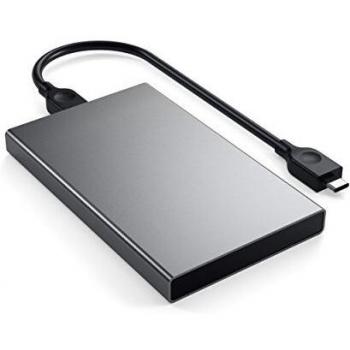 Satechi Aluminum 2.5-inch USB Type C 3.1 External HDD Hard Drive Disk Enclosure Case with USB C Interface for HDD and SSD (Space Gray)
