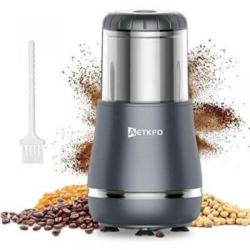 Molinillo Cafe Electrico, Molinillo Eléctronico, 300W Molinillos de Café, 304 Cuchillas de Acero Inoxidable, Capacidad 200g/500ml, Amoladora para Especias Semillas Frutos Secos Nueces Granos Pimienta