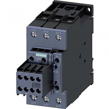 Contactor Siemens AC3 22kW/400V, 50A, 3 Polos, 2S+2OE, Conexión por Tornillo