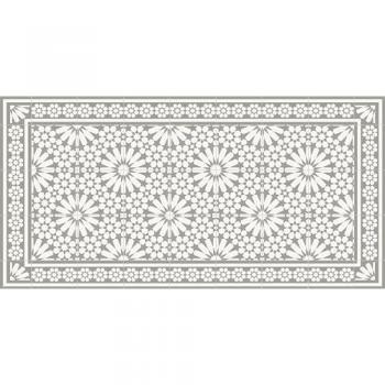 Alfombra de Vinilo Beige Samara 50x100 cm estilo Baldosas