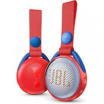 JBL JR POP - Altavoz inalámbrico portátil con Bluetooth óptimo para niños, 5 h de tiempo de juego, resistente al agua, rojo