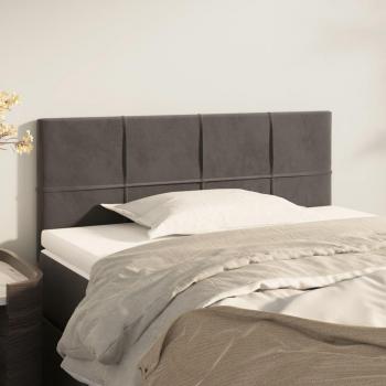 Cabecero de terciopelo gris oscuro 90x5x78/88 cm VidaXL