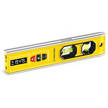 TROTEC BD1L Nivel de burbuja láser - Dispositivo de medición de distancias, láser de línea horizontal, medición de distancias, modo de medición continuo, soporte magnético
