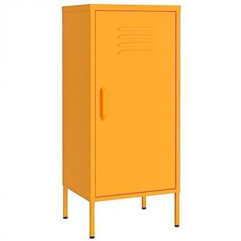 vidaXL Storage Cabinet Mustard Yellow 42.5x35x101.5 cm Steel