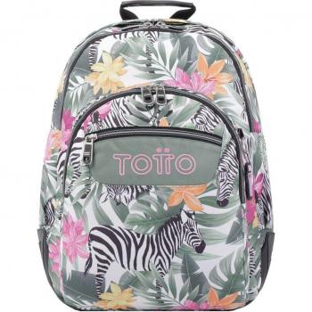 Mochila Totto Crayoles Escolar Tropical Cebras