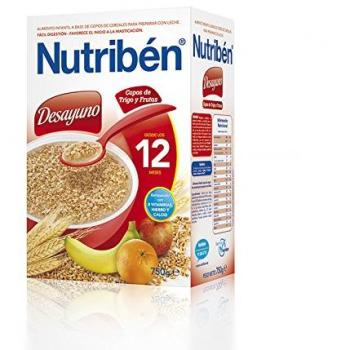 Nutribén Papilla Desayuno Copos Trigo y Frutas - 130 gr