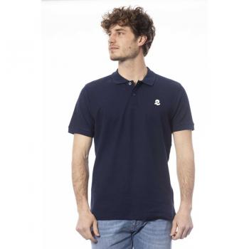 Invicta Blue Cotton Polo Shirt - S, Polo Shirts, male, Blue, Size: S Short Sleeve Polo Shirt with Logo Detail