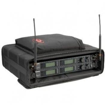 SKB 2U Soft Rack Case with Steel Rails and Heavy Duty Zippers, Rotationally Formed 19 x 2U Case, Black (Model: 1SKB-SC192U)