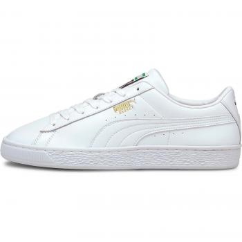 Puma Basket Classic XXI Unisex Sneakers - White Leather