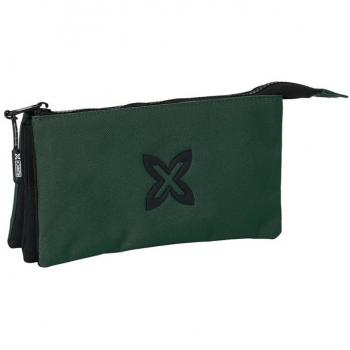 Portatodo Triple Munich Básicos Verde - Portatodo Licencia Oficial - Diseño Compacto - Ideal para Escuela y Oficina - Material Resistente - Cierre Seguro - Dimensiones 22x12x3CM