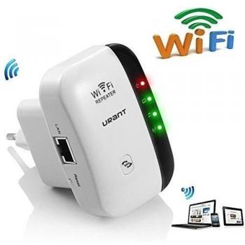 Extensor de red WiFi 300Mbps Mini Wireless Extensor de Rango Inalámbrico AP Amplificador Enrutador Repetidor Booster Wireless-N 2.4GHz Universal EU Enchufe