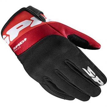 Guantes de moto SPIDI Flash-KP negro / rojo, características: material tex, talla XL