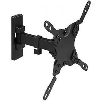 TooQ LP2042TNL-B, Soporte Inclinable y Giratorio de Pared para Monitor/TV/Led de 13 a 42, Distancia a la Pared 60mm Hasta 190mm, Inclinación Hasta -12º, Negro
