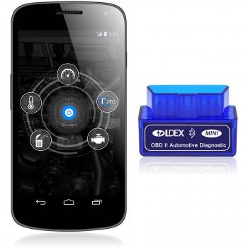 Ldex ELM327 Interfaz Bluetooth 2.0 OBD-II OBD2 Auto coche herramienta de análisis de diagnóstico