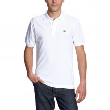 Lacoste Classic Fit Short Sleeve Polo Shirt in White, Size 5XL