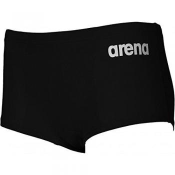 ARENA Solid Squared Bañador Short, niños, Negro
