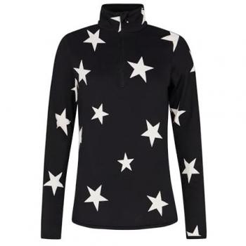 Forro polar Protest PRTNoon Half Zip negro mate blanco mujer - XL, camiseta de manga larga con media cremallera, forro polar de mujer Prtnoon 1/4 Zip Top
