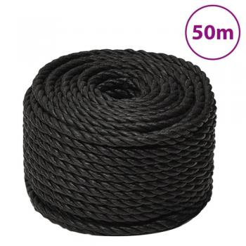 Cuerda de trabajo polipropileno negro 16 mm 50 m