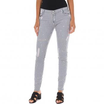 Pantalón Largo de Tejido Elástico 10DBF0525-T217 para Mujer