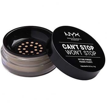 NYX Professional Makeup - Polvos Fijadores Sueltos Can't Stop Won't Stop Setting Powder, Fórmula Vegana con Acabado Mate - Tono Medium