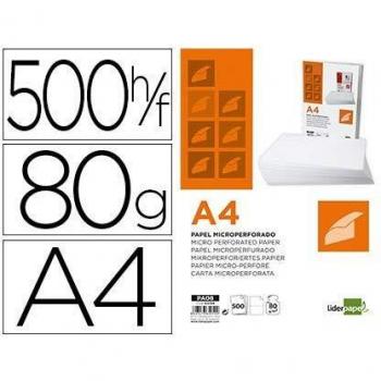 Liderpapel 64198 - Pack de 500 hojas de papel, A4, color blanco