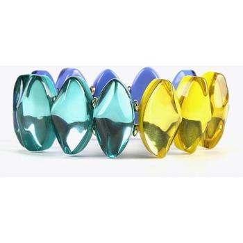 Pulsera elástica de acrílico en colores azul eléctrico