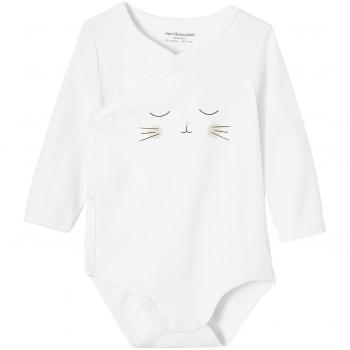 VERTBAUDET Lote de 2 bodies recién nacido con motivo de gato, de algodón orgánico GRIS CLARO BICOLOR/MULTICOLOR PREMATURO - 45CM