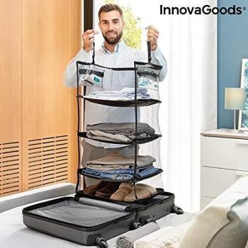 InnovaGoods Estantería Plegable Organizadora Portátil para Equipaje Sleekbag