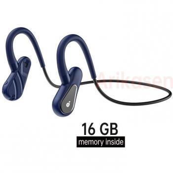 Auriculares inalámbricos de conducción ósea con reproductor MP3, Bluetooth, a prueba de sudor y micrófono