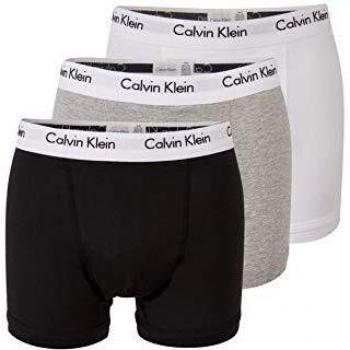 Calvin Klein Men's Cotton Stretch 3-Pack Trunks - Black/White/Grey - XL