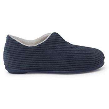 Zapatillas de Casa Tipo Babuchas de Pana para Niños - Talla 32 Color Azul