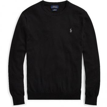Polo Ralph Lauren Pullover Slim Fit Algodón Pima Negro Logo Pony Talla L