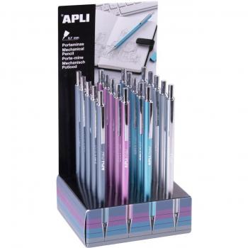 Portaminas Apli 0.7 mm con Textura Soft y Accesorios de Metal