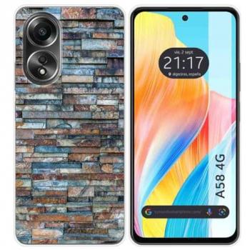 Funda de Silicona para Oppo A58 4G Diseño Ladrillo 05 con Dibujos