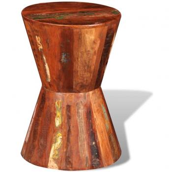 Taburete de madera maciza reciclada