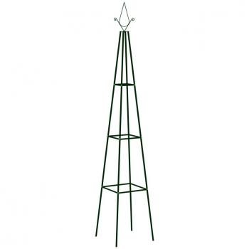 vidaXL Garden Climbing Plant Racks 2 pcs Dark Green 35x35x195 cm Iron